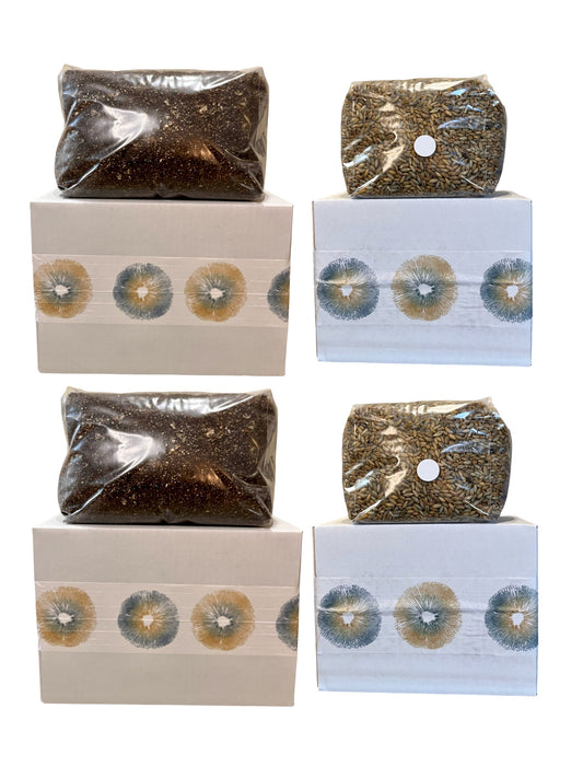 Ultimate Refill Kit | MyndSpawn Substrate | Sterilized Golden Rye Grain Bags